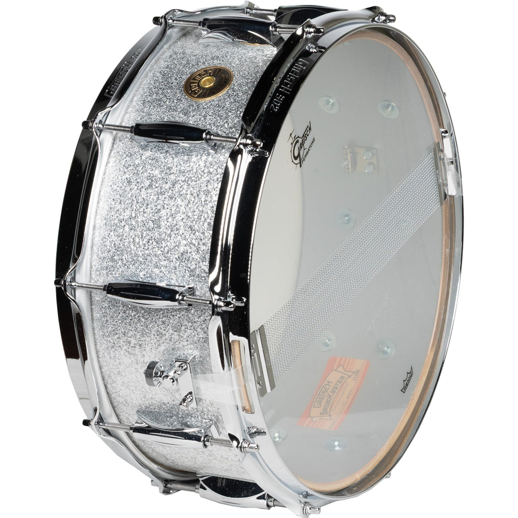 Gretsch Broadkaster 5.5x14 Snare Drum - Silver Sparkle - View 2 | MusicMarket