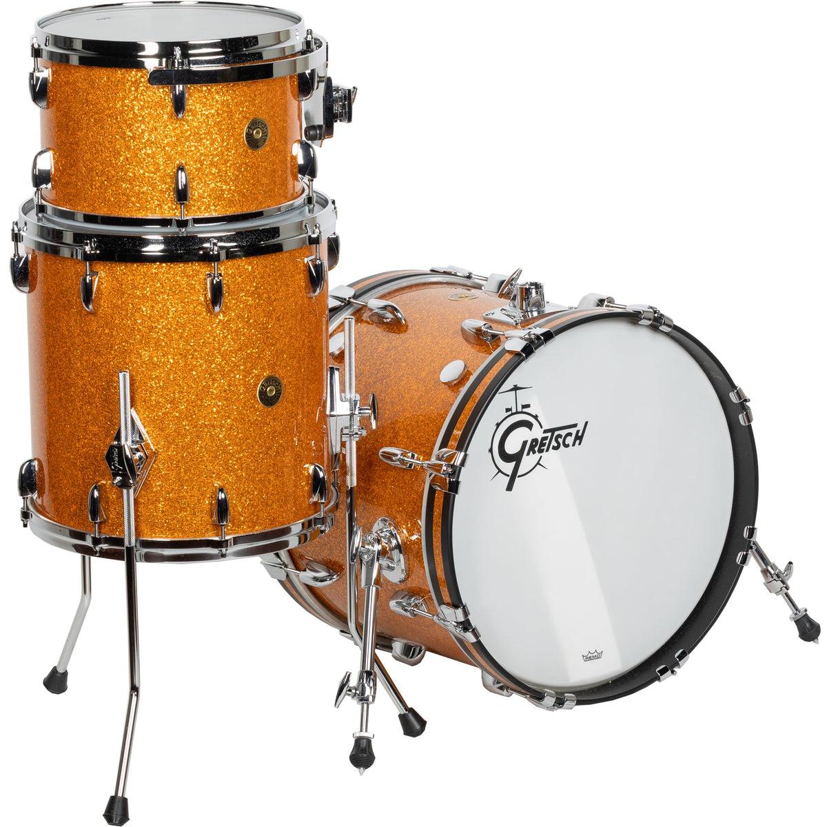 Gretsch USA Custom 3-Piece Shell Kit - Gold Glass - MusicMarket