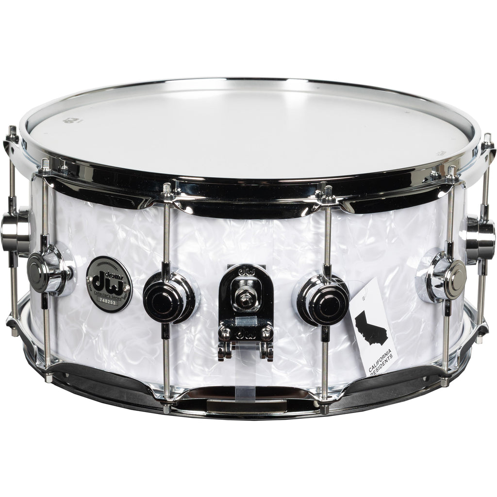 Drum Workshop Collectors Series 6.5x14 Snare Drum - White Marine - View 2 | MusicMarket