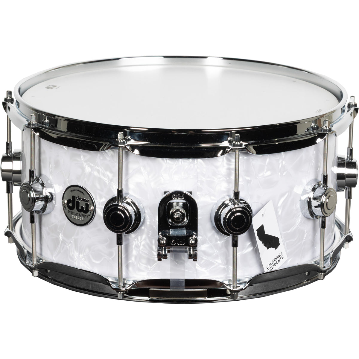 Drum Workshop Collectors Series 6.5x14 Snare Drum - White Marine - View 2 | MusicMarket