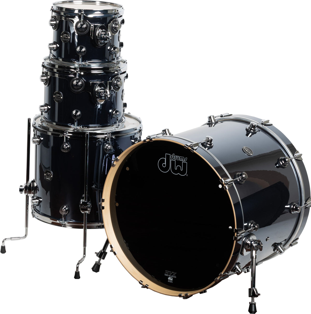 Drum Workshop Performance Series 4-Piece Shell Kit - Chrome Shadow - View 2 | MusicMarket