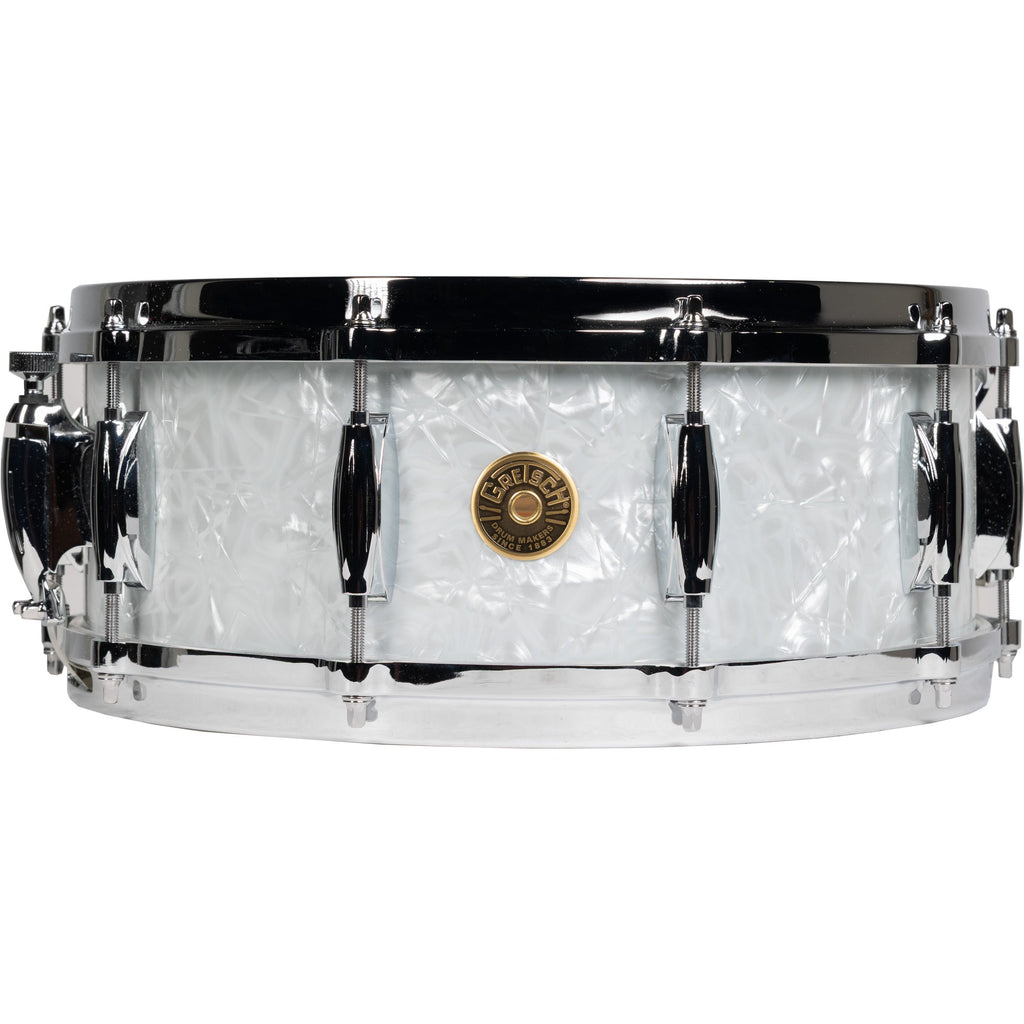 Gretsch USA Custom 5.5x14 Snare Drum - White Marine Pearl - MusicMarket