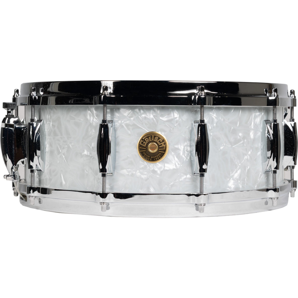 Gretsch USA Custom 5.5x14 Snare Drum - White Marine Pearl - MusicMarket
