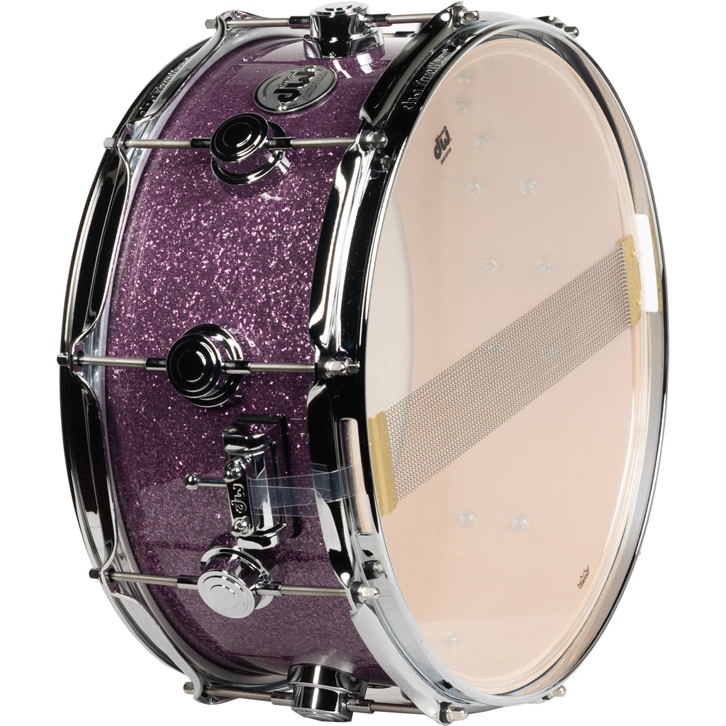 Drum Workshop Collectors Series SonicPly 6x14 Snare Drum - Purple Glass - View 3 | MusicMarket