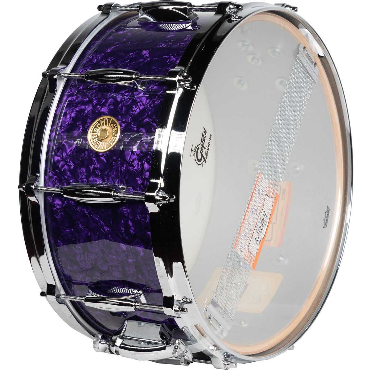 Gretsch USA Custom Series 6.5x14 Snare Drum - Purple Marine Pearl - View 2 | MusicMarket