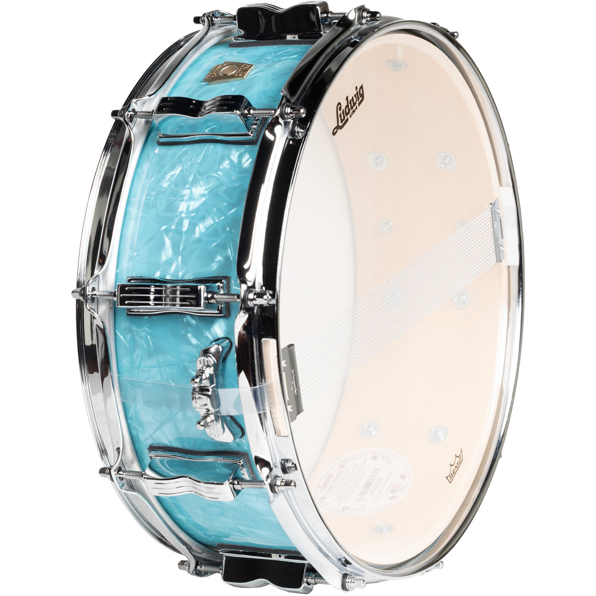Ludwig Classic Maple 5x14 Snare Drum - Glacier Blue - View 3 | MusicMarket