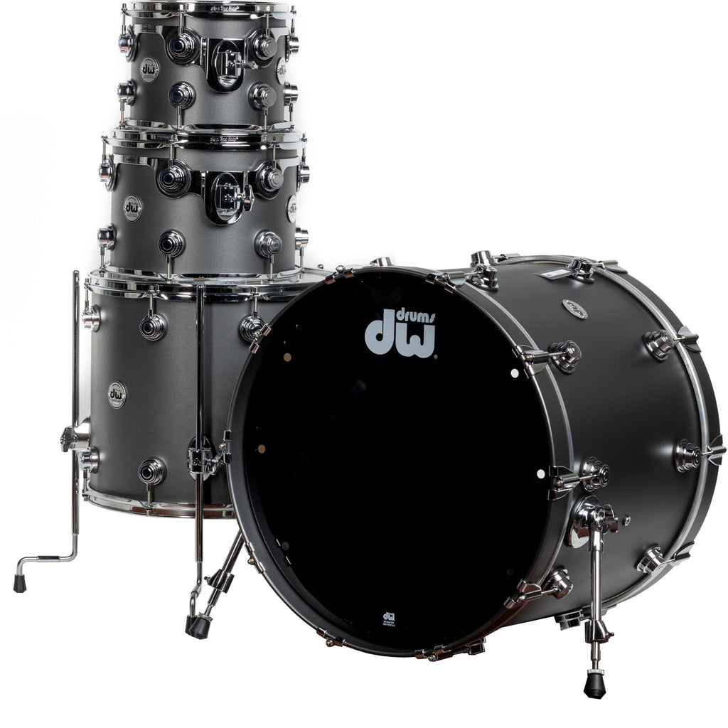 Drum Workshop Collectors Series 4-Piece Shell Kit - Gun Metal Hard Satin - View 2 | MusicMarket