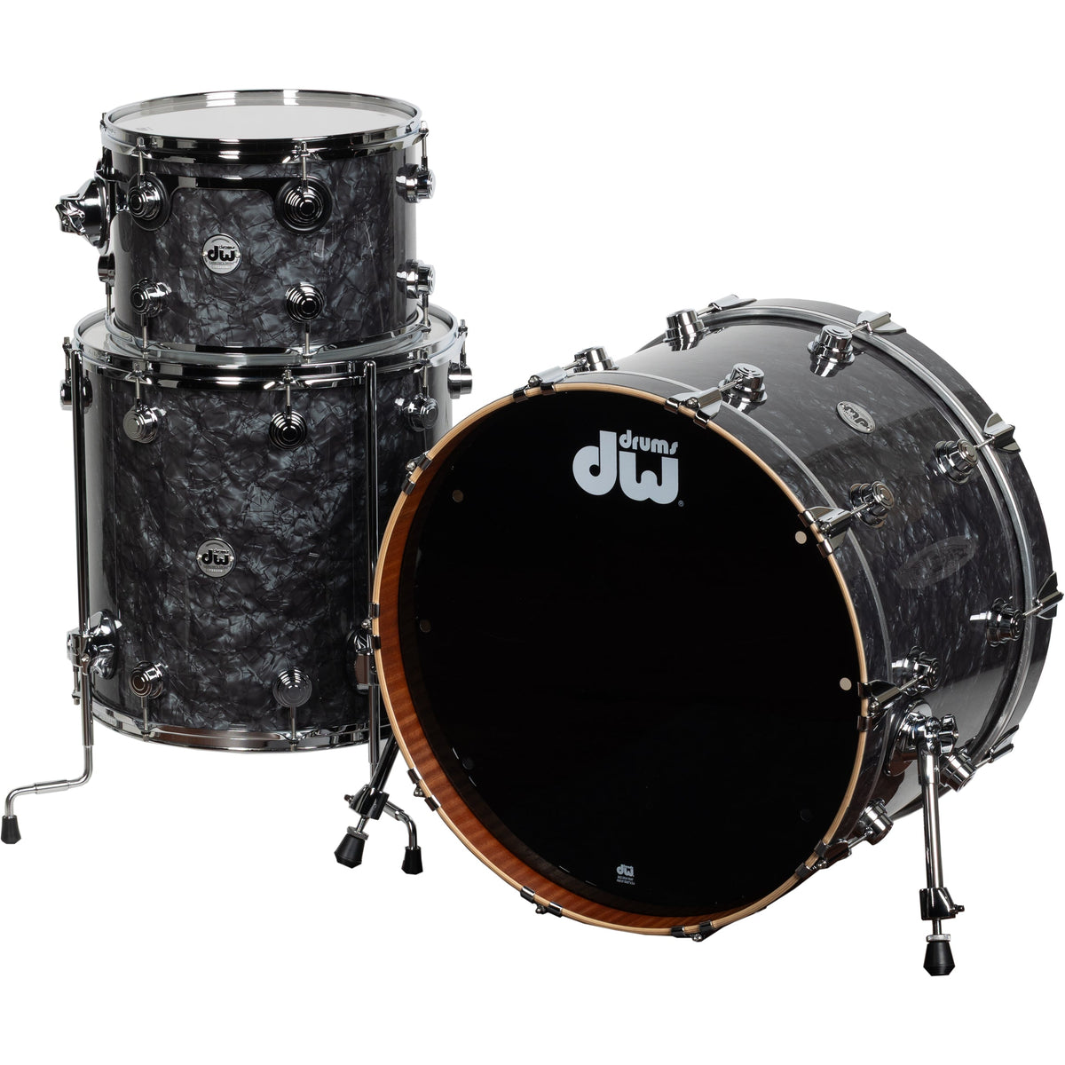 Drum Workshop Collectors Series 3-Piece Shell Kit - Black Diamond - View 2 | MusicMarket