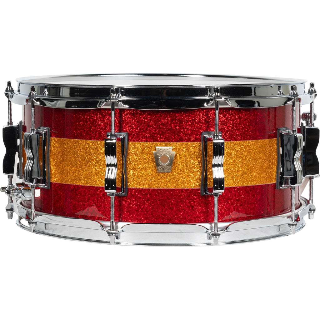 Ludwig Limited Edition Classic Maple 6.5x14 Snare Drum - Red Gold Red Sparkle - MusicMarket