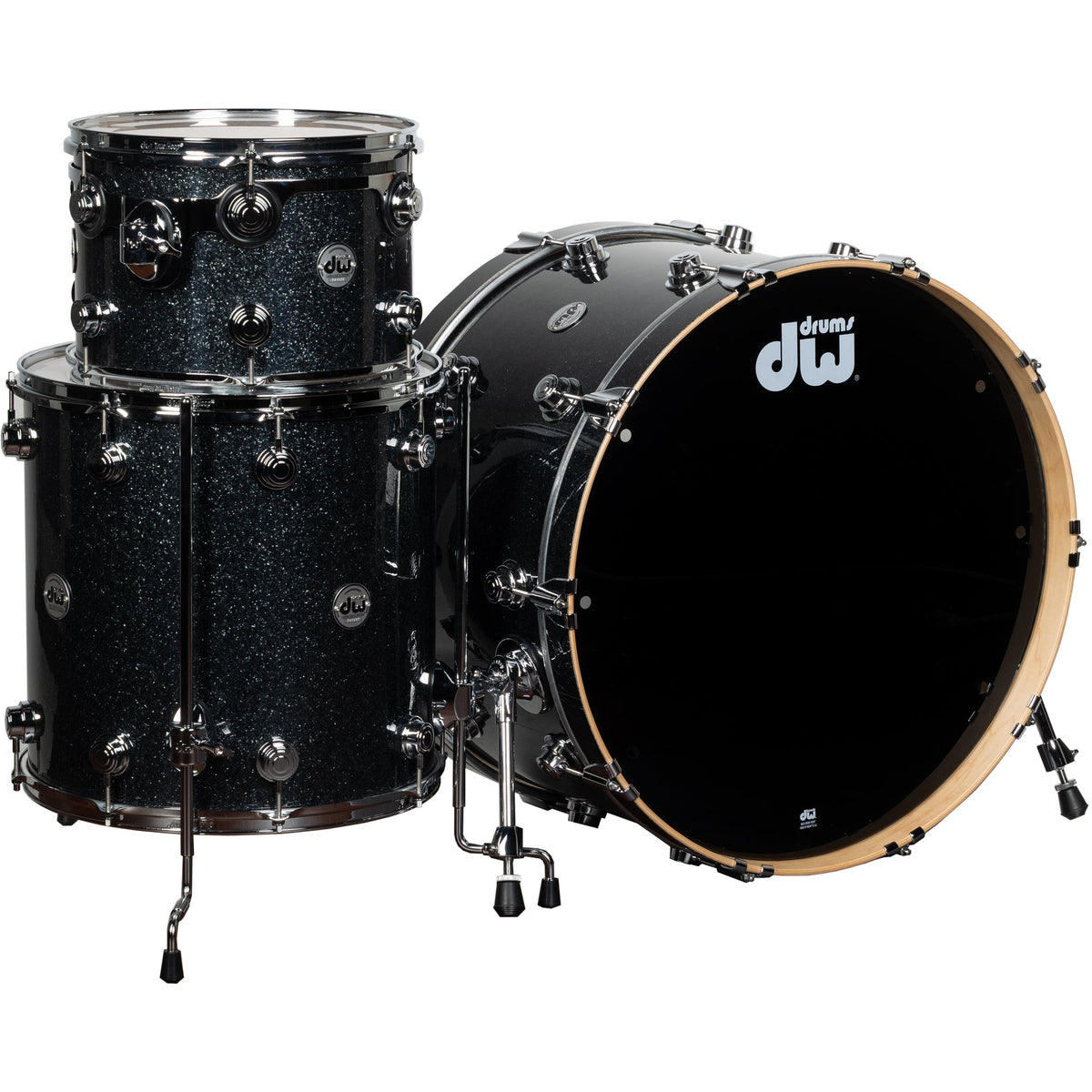 Drum Workshop Collectors Series 3-Piece Shell Kit - Black Ice - MusicMarket