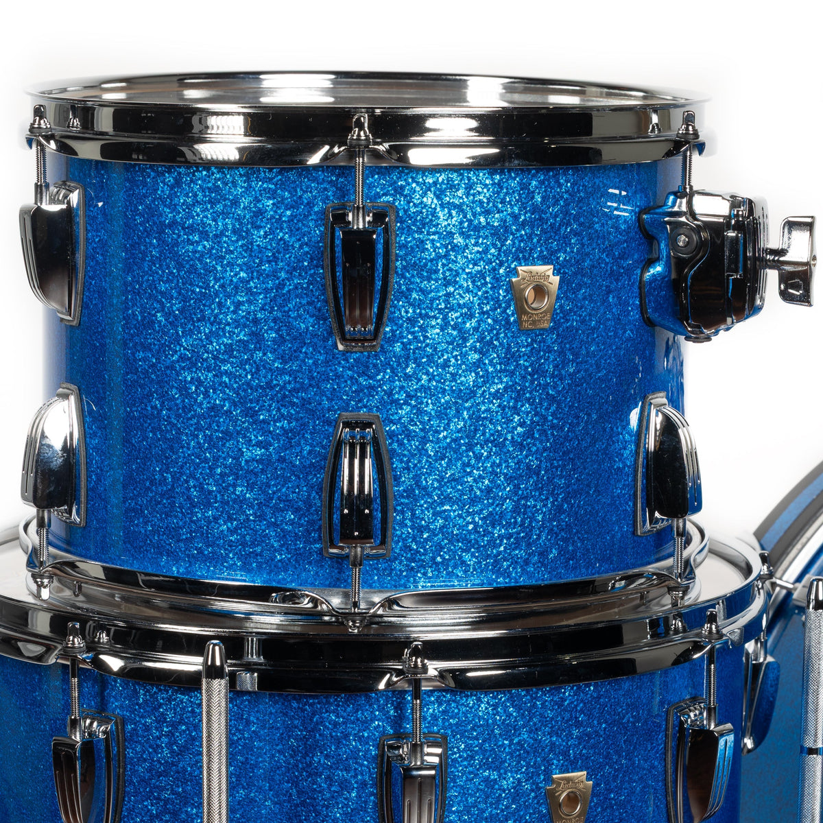 Ludwig Classic Maple Fab 3-Piece Shell Pack - Blue Sparkle - View 4 | MusicMarket