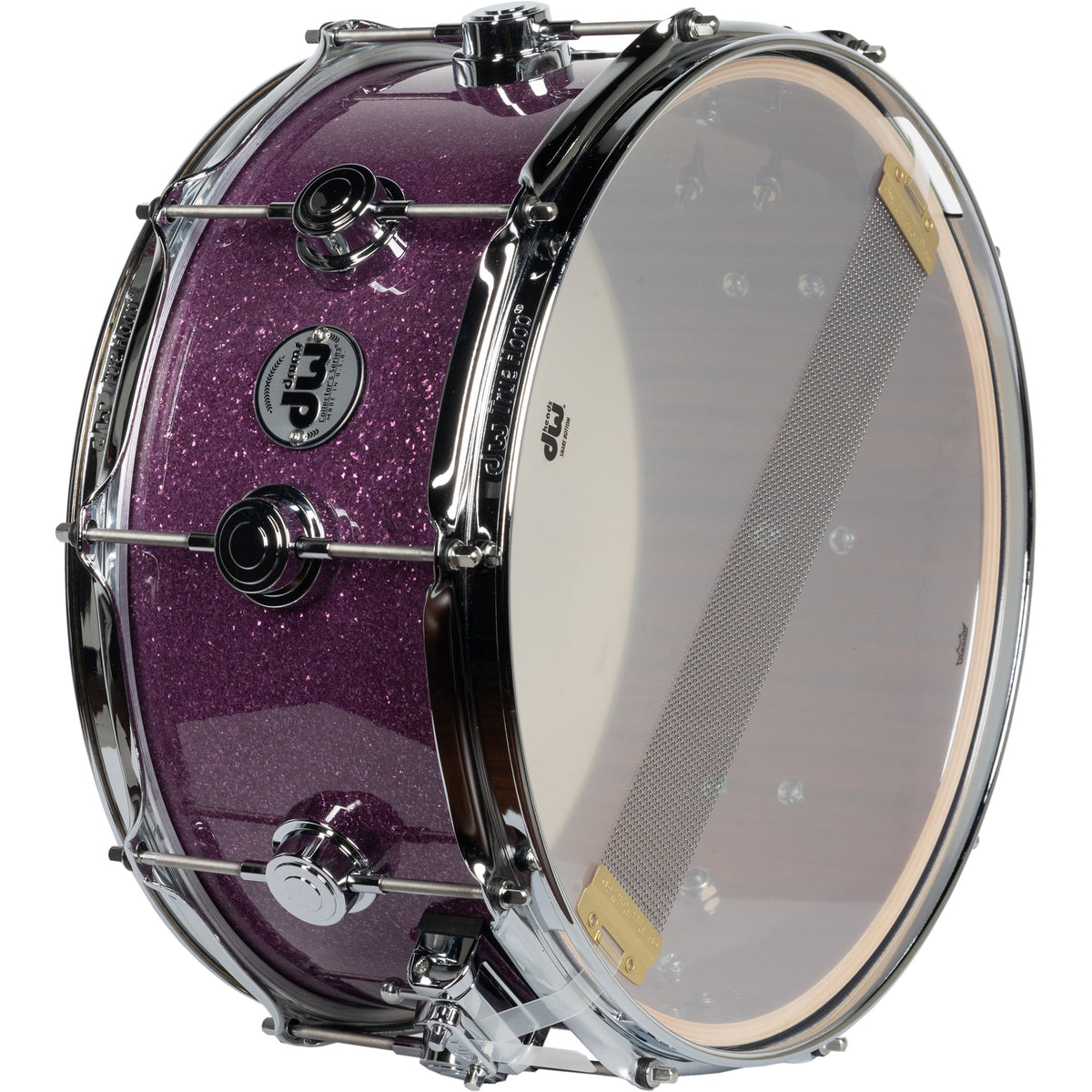 Drum Workshop Collectors Series 6.5x14 Snare Drum - Purple Glass - View 3 | MusicMarket