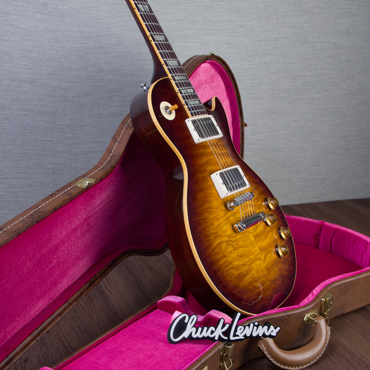 Gibson Custom Shop 1959 Les Paul Standard Reissue 5A Quilt Maple Top Electric Guitar - Faded Tobacco Sunburst -