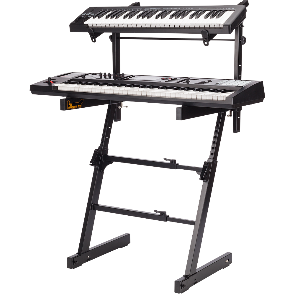 Hercules KS410B Autolock Z Keyboard Stand with Tier - View 4 | MusicMarket