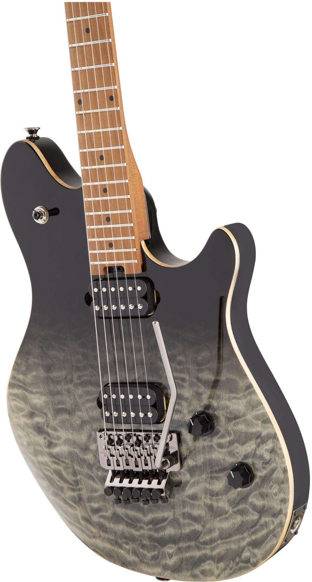 EVH Wolfgang® Standard QM Electric Guitar Baked Maple Fingerboard, Black Fade - View 4 | MusicMarket