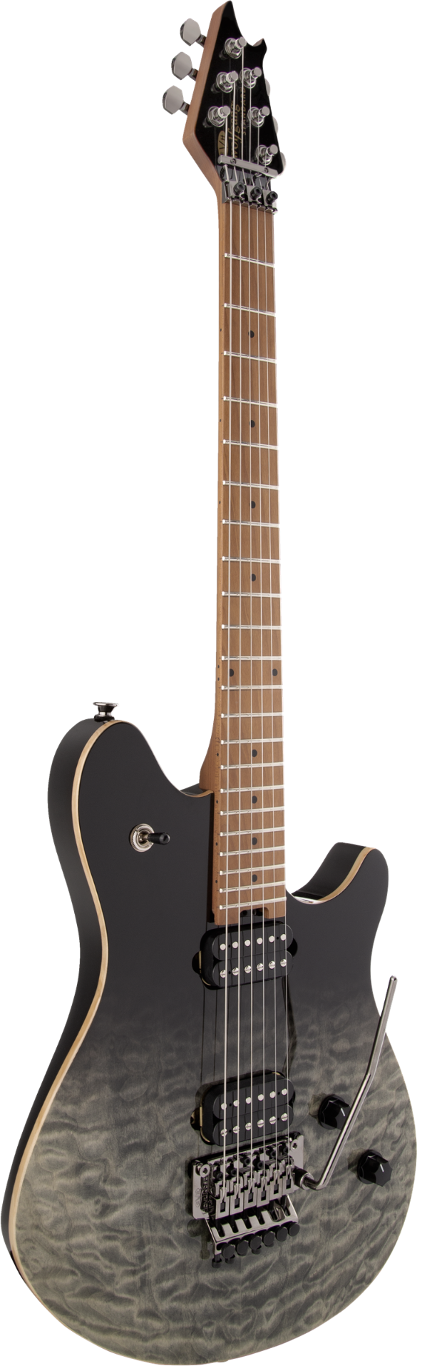 EVH Wolfgang® Standard QM Electric Guitar Baked Maple Fingerboard, Black Fade - View 2 | MusicMarket