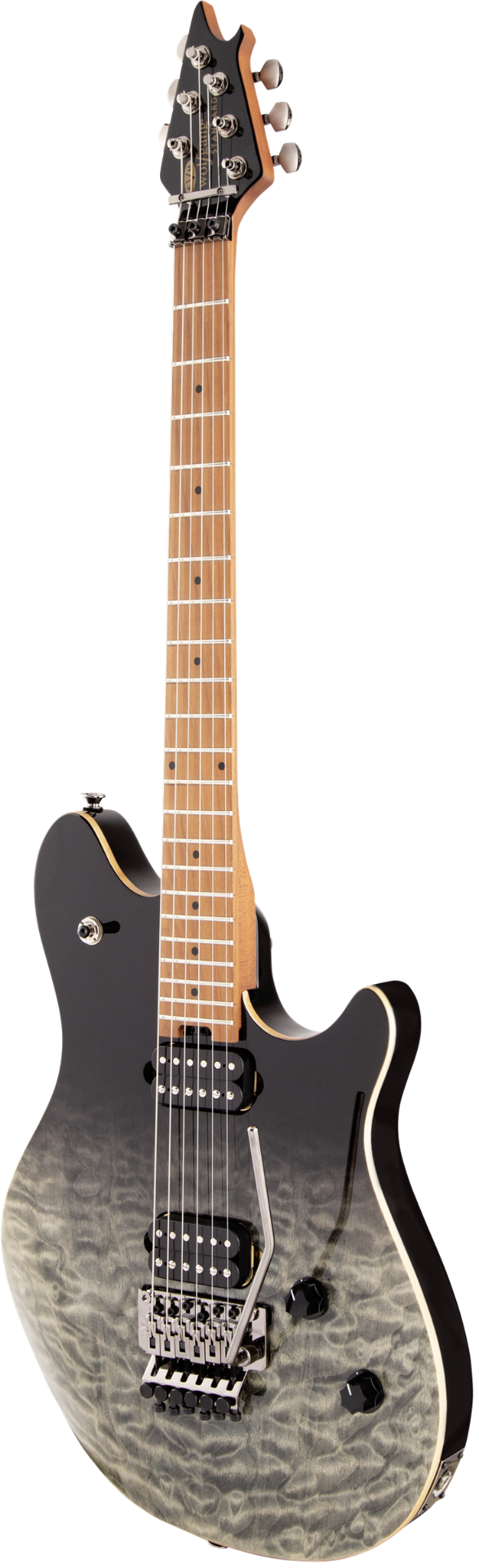 EVH Wolfgang® Standard QM Electric Guitar Baked Maple Fingerboard, Black Fade - View 3 | MusicMarket