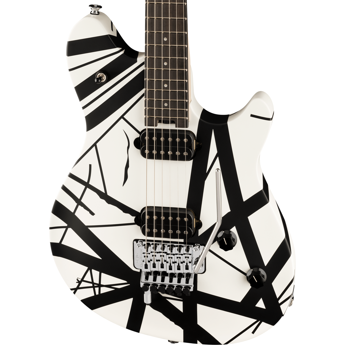 EVH Wolfgang Special Striped Series Electric Guitar - Black and White - MusicMarket