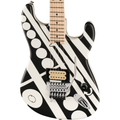 EVH Striped Series Circles Electric Guitar - Maple Fingerboard, White and Black - MusicMarket