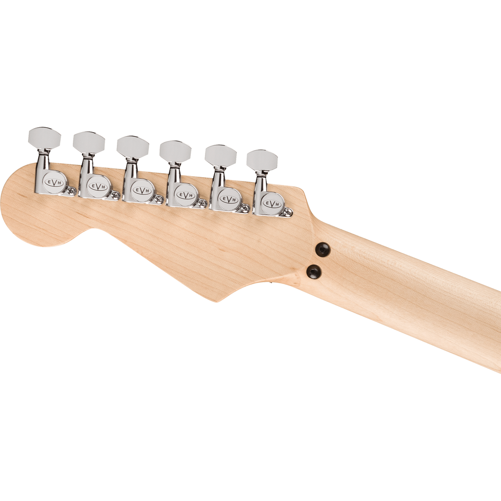 EVH Striped Series Circles Electric Guitar - Maple Fingerboard, White and Black - View 5 | MusicMarket