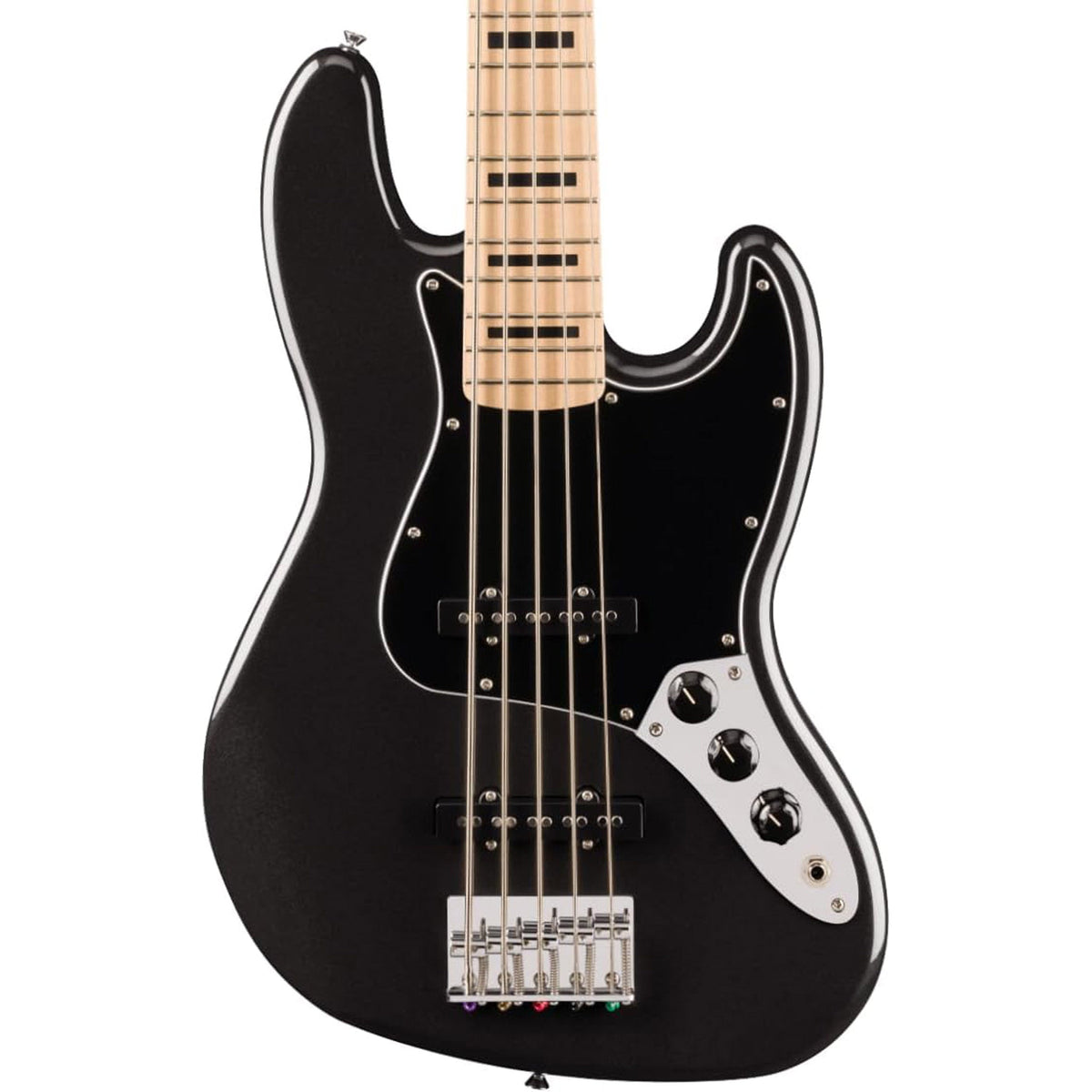 Squier Affinity Series Active Jazz Bass V - Black Metallic - MusicMarket