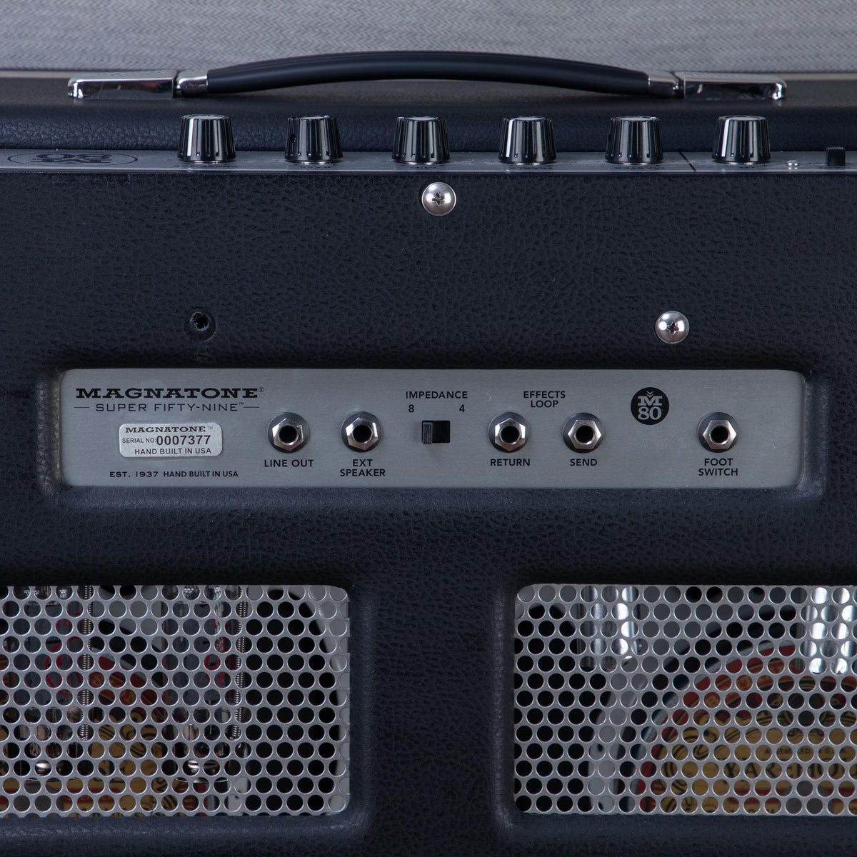 Magnatone Super Fifty-Nine M-80 45-Watts 2x12-Inch Tube Combo Guitar Amplifier - Black - View 7 | MusicMarket
