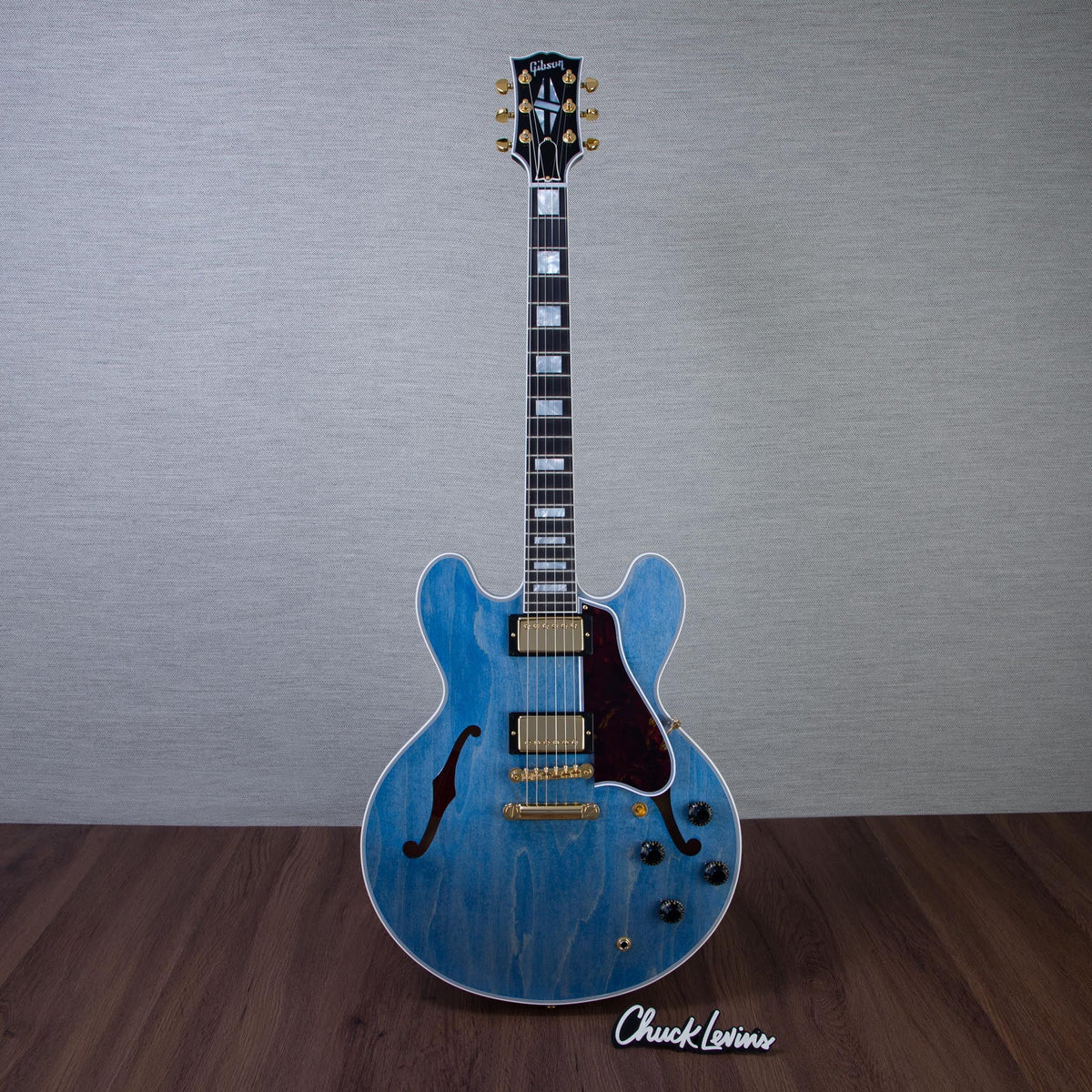 Gibson Custom Shop 59' ES-335 Slim Neck Semi-Hollowbody Electric Guitar - Blue Water - #A960305 - View 2 | MusicMarket