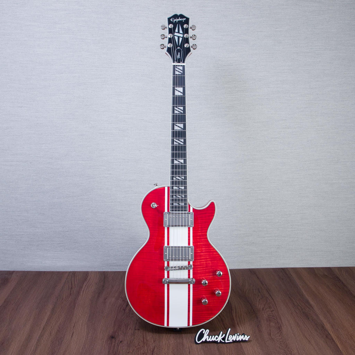 Epiphone Limited Edition Dealer Exclusive Futura Les Paul Custom Figured Electric Guitar - Rally Red Gloss -