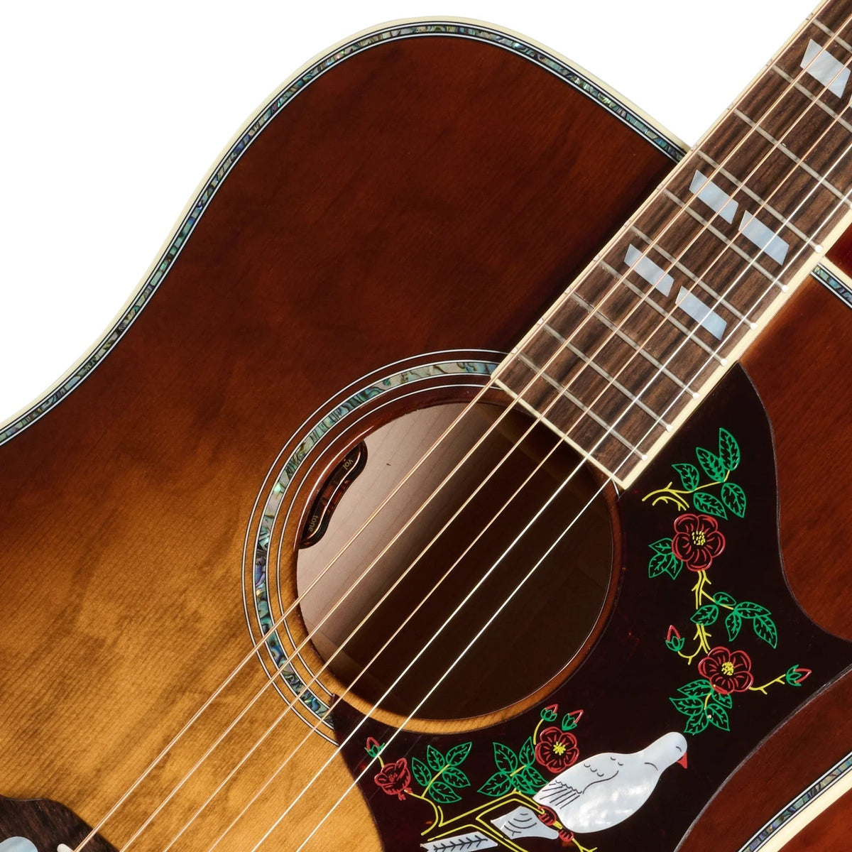 Gibson Custom Shop Limited Edition Dove Anniversary Acoustic Electric Guitar - Cremona Burst - View 7 | MusicMarket
