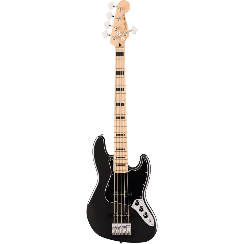 Squier Affinity Series Active Jazz Bass V - Black Metallic - View 2 | MusicMarket