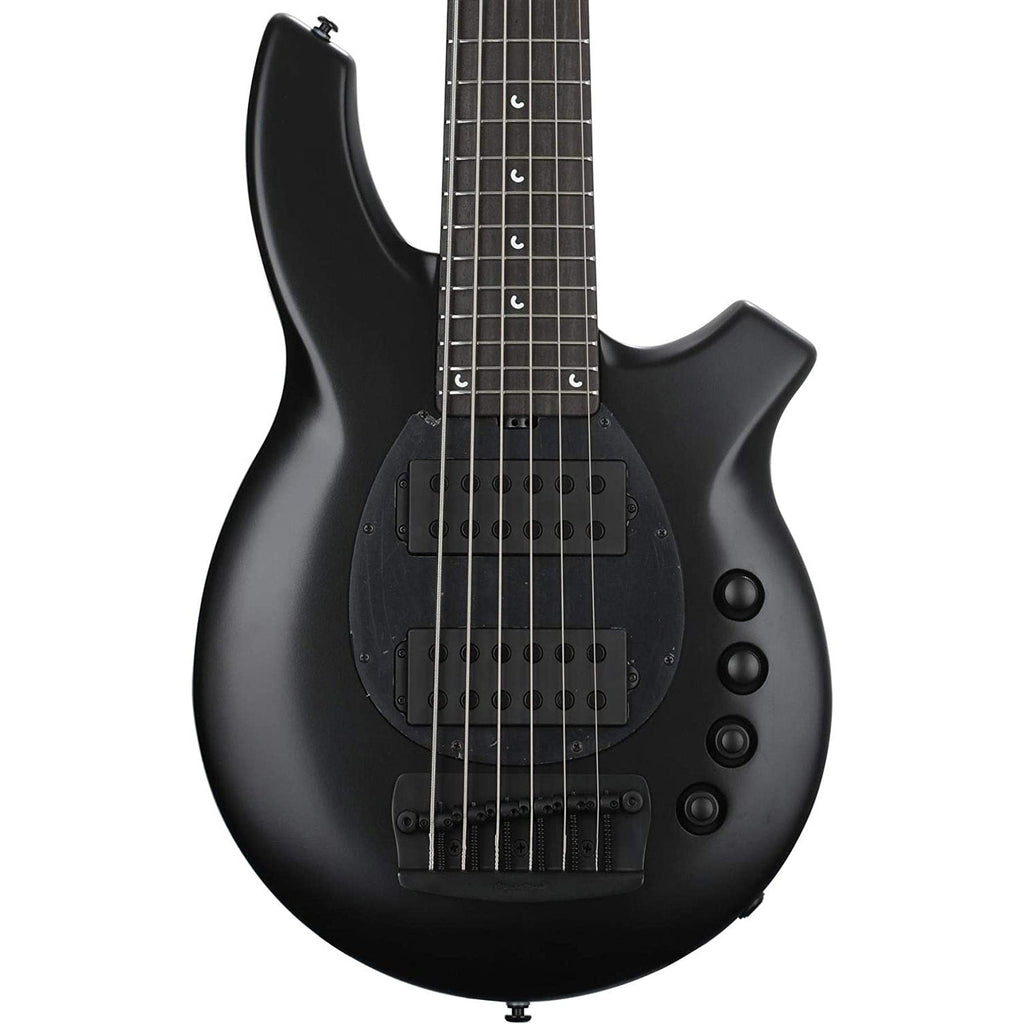 Ernie Ball Music Man Bongo 6 Bass Guitar, Stealth Black - MusicMarket