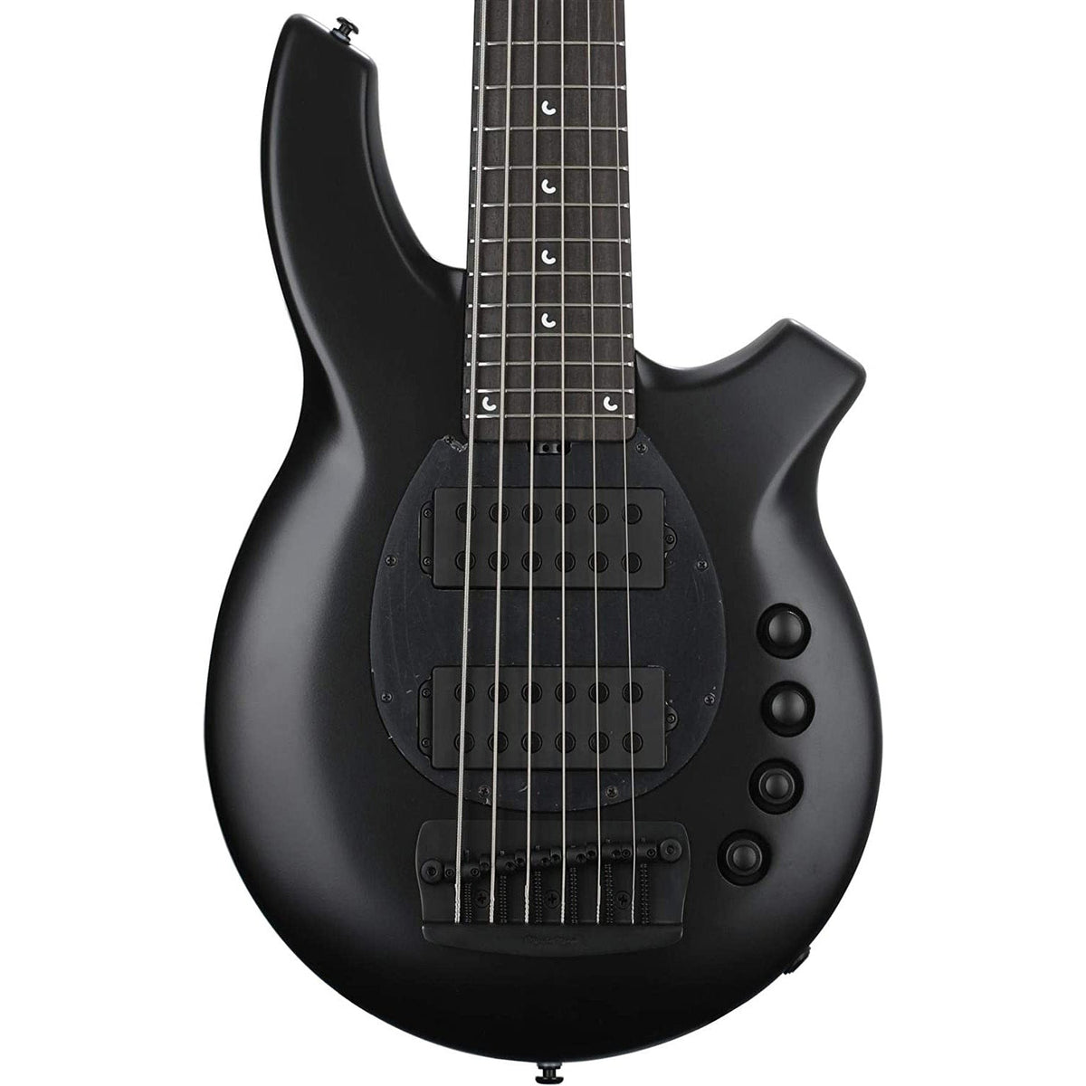 Ernie Ball Music Man Bongo 6 Bass Guitar, Stealth Black - MusicMarket