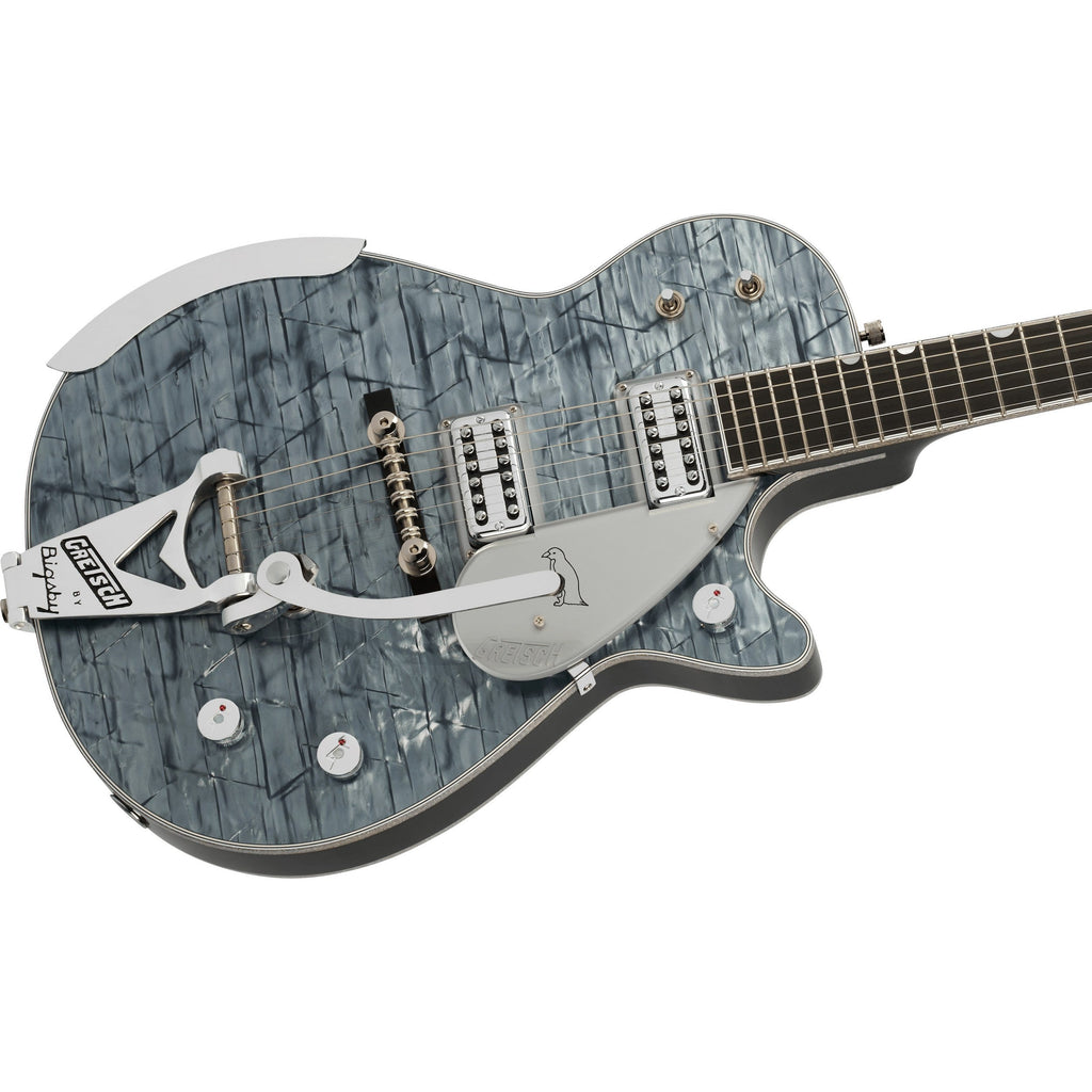 Gretsch Limited Edition G6134T-48 Penguin With String-Thru Bigsby Electric Guitar - Light Blue Pearl - View 4 |