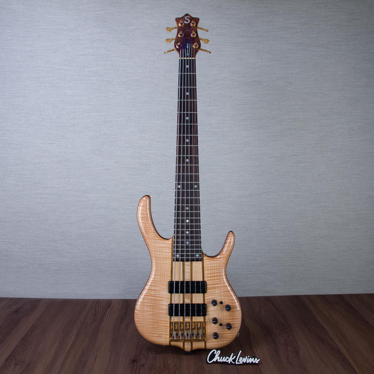 Ken Smith BSR-6WTE BSR White Tiger 4A Top Electric Bass Guitar - #6WTE7082TP26 - View 2 | MusicMarket