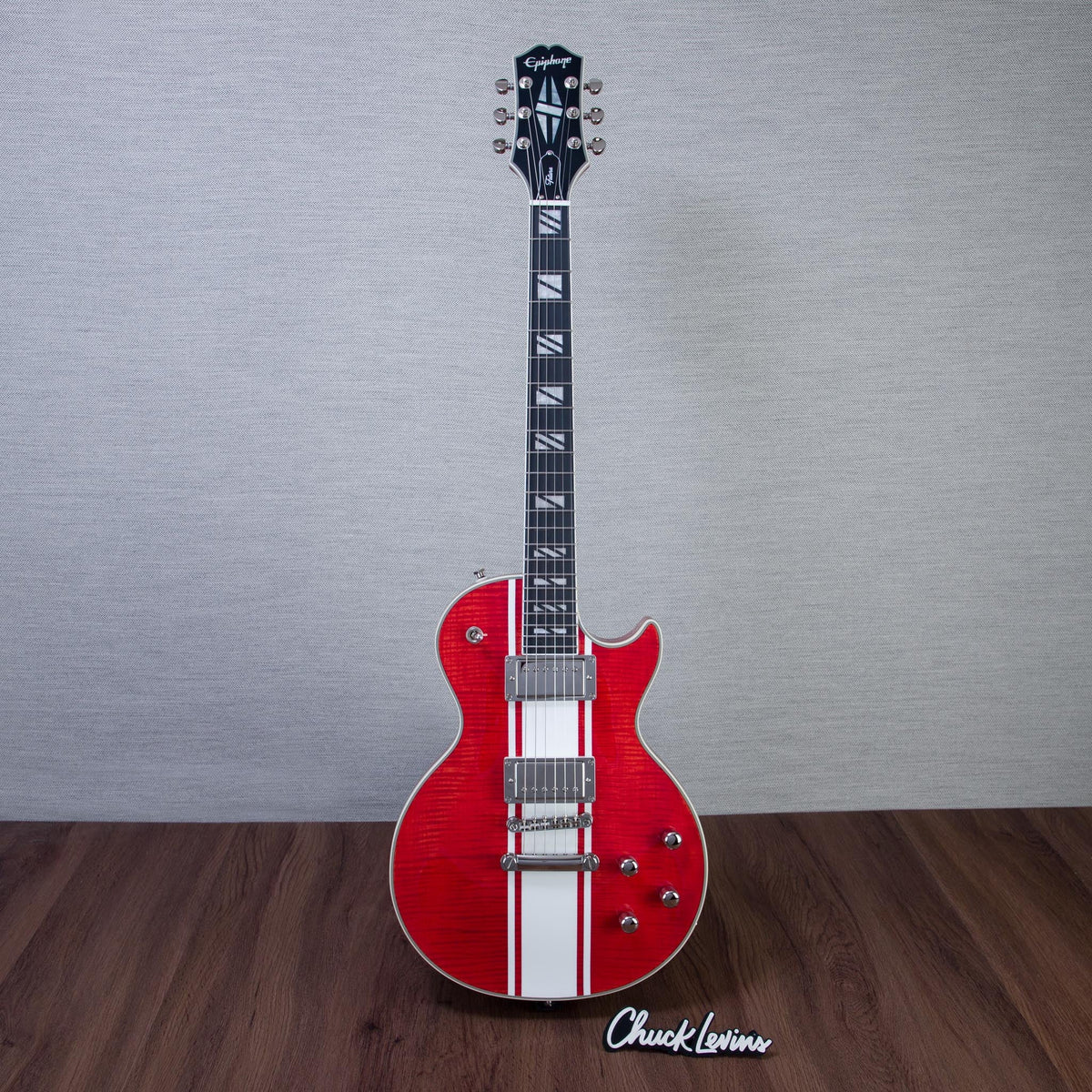 Epiphone Limited Edition Dealer Exclusive Futura Les Paul Custom Figured Electric Guitar - Rally Red Gloss -