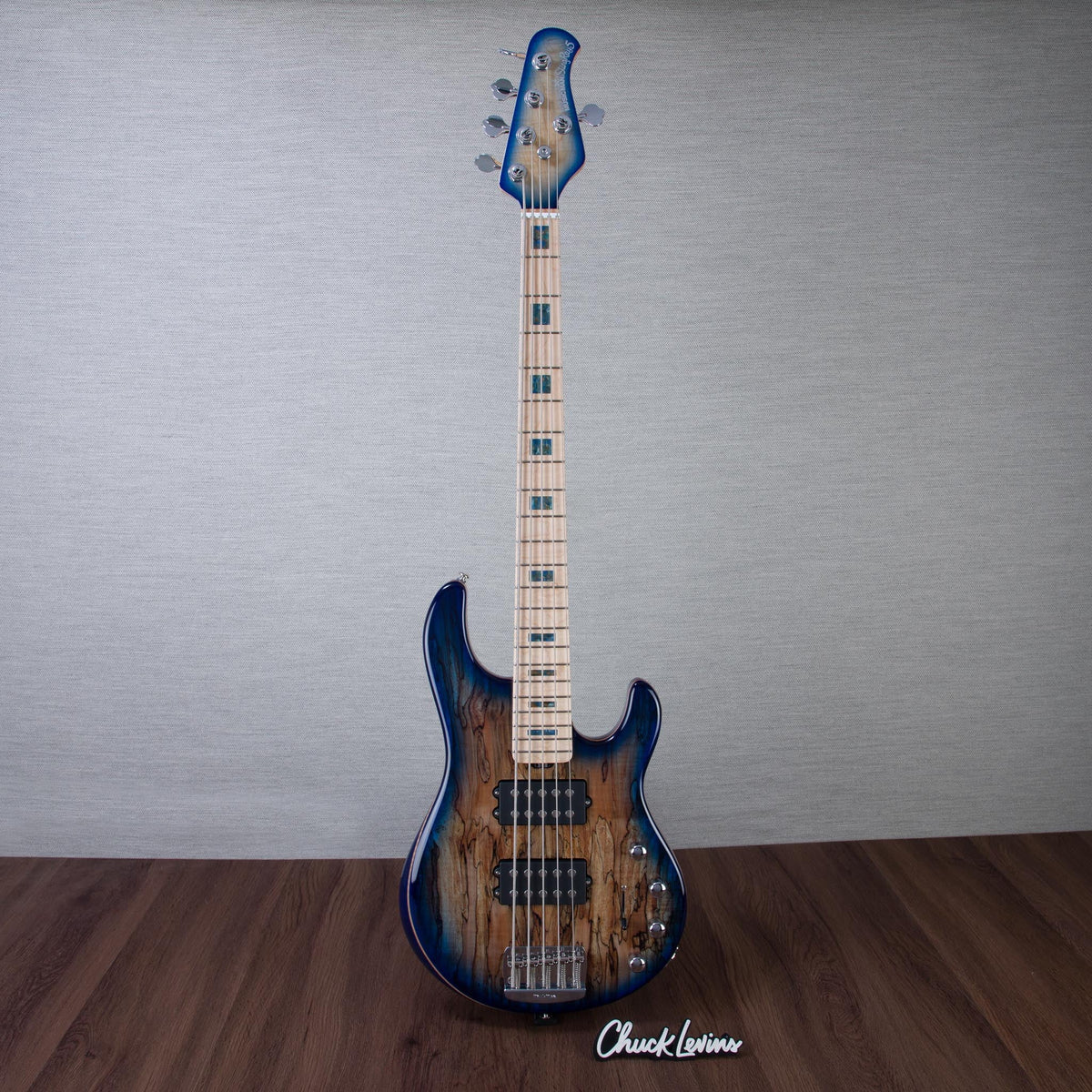 Ernie Ball Music Man Ball Family Reserve StingRay 5 HH 5-String Electric Bass Guitar - Paua Blue Burst - #F93711 -