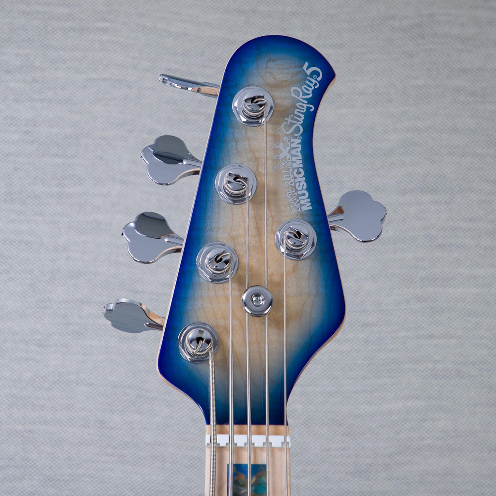 Ernie Ball Music Man Ball Family Reserve StingRay 5 HH 5-String Electric Bass Guitar - Paua Blue Burst - #F93711 -