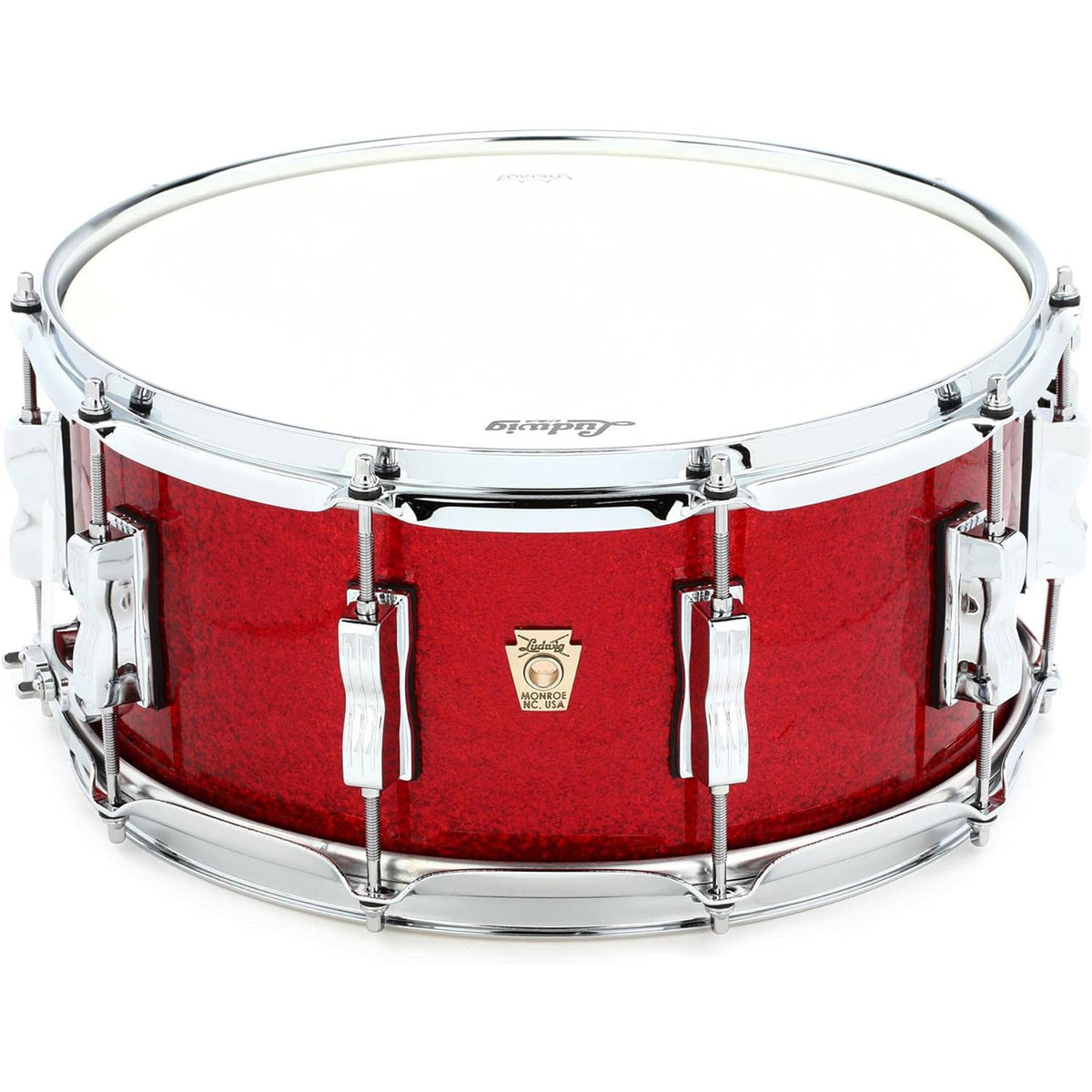 Ludwig Classic Maple 6.5x14 Snare Drum - Red Sparkle - MusicMarket