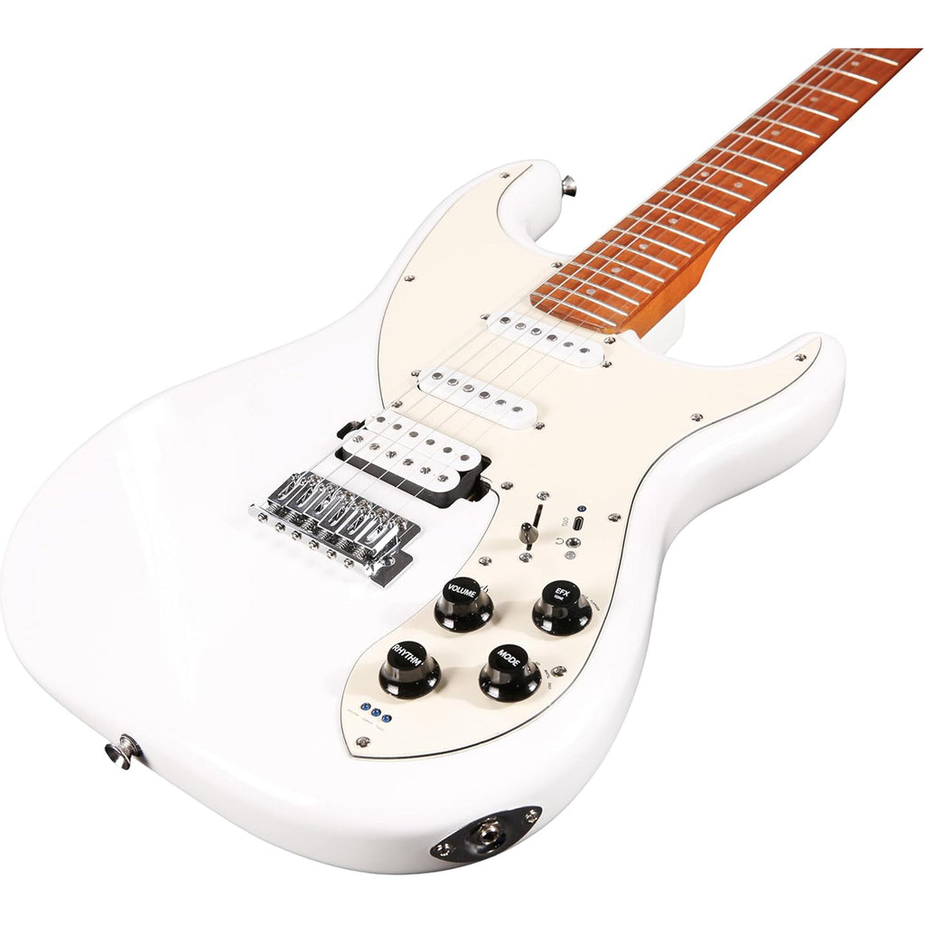 Tyma Guitars E7 Smart Guitar All-In-One Guitar - Snow Feather White - View 6 | MusicMarket