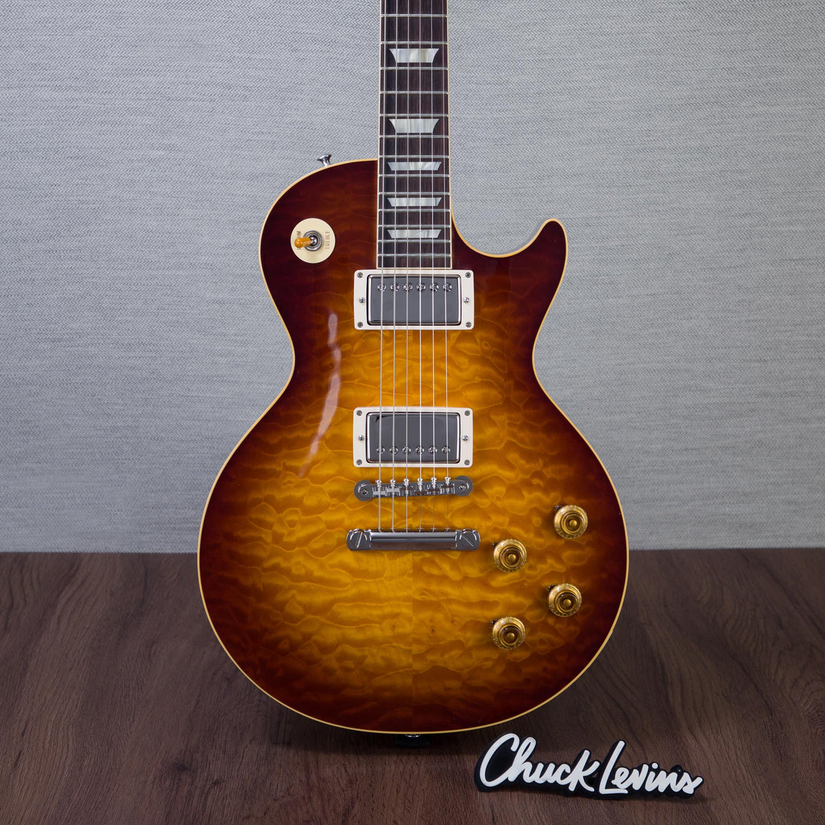 Gibson Custom Shop 1959 Les Paul Standard Reissue 5A Quilt Maple Top Electric Guitar - Faded Tobacco Sunburst -
