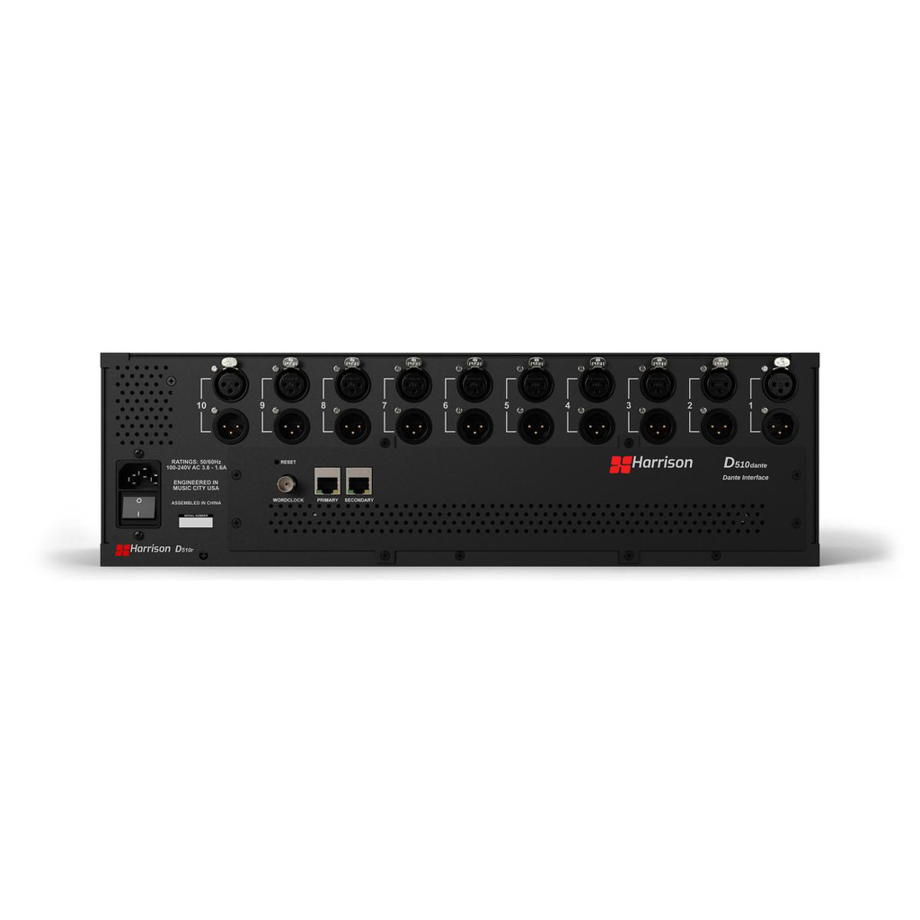 Harrison D510R Ten-Slot 500 Series Rack System With Dante AoIP Interface Bundle - View 2 | MusicMarket