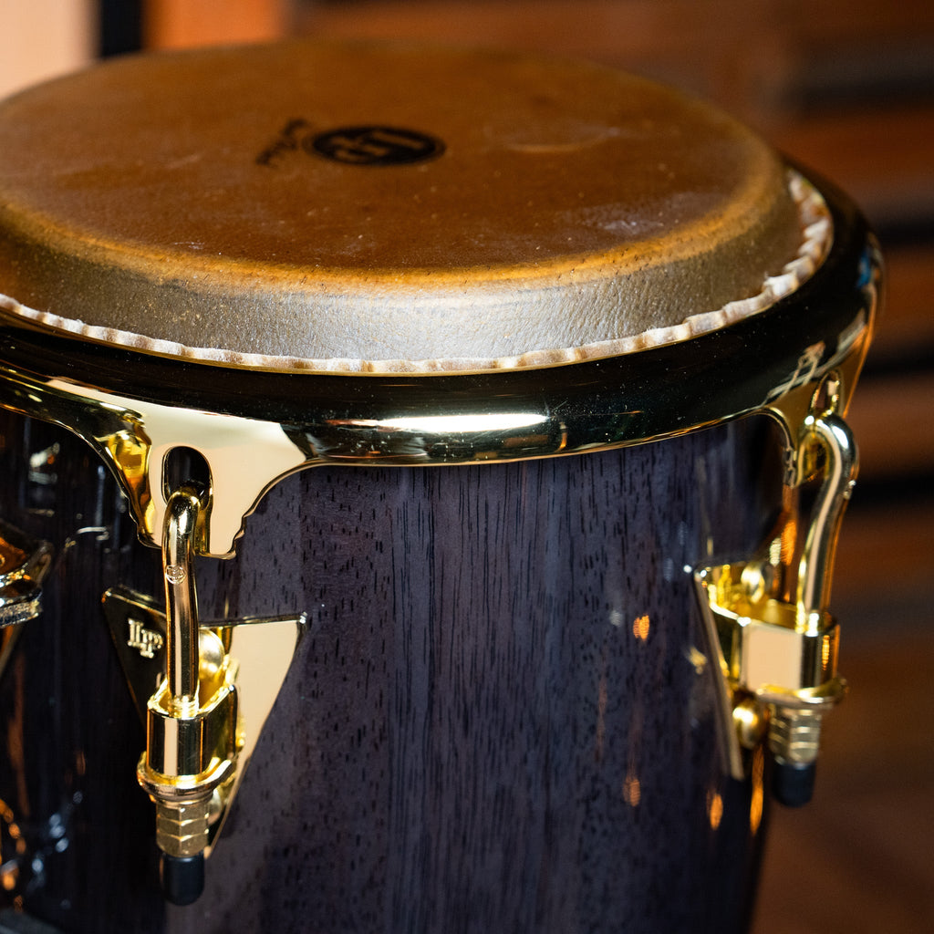 Latin Percussion Junior Conga Set - Black Wood With Gold Hardware - CHUCKSCLUSIVE - View 8 | MusicMarket