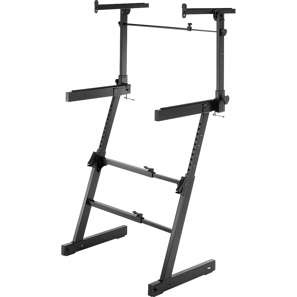 Hercules KS410B Autolock Z Keyboard Stand with Tier - View 3 | MusicMarket