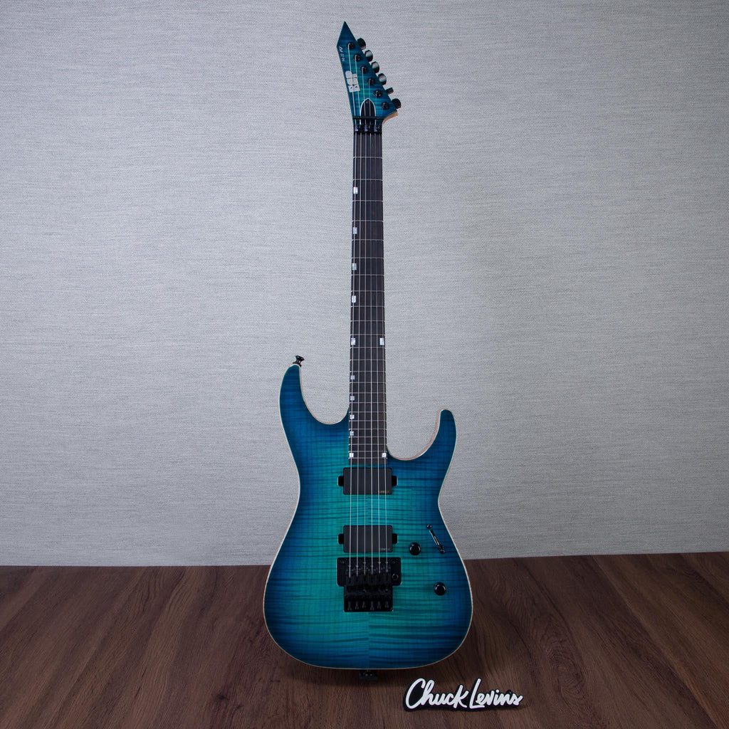 ESP USA M-II DX FR Electric Guitar - Aqua Marine Sunburst - #US26086 - View 2 | MusicMarket