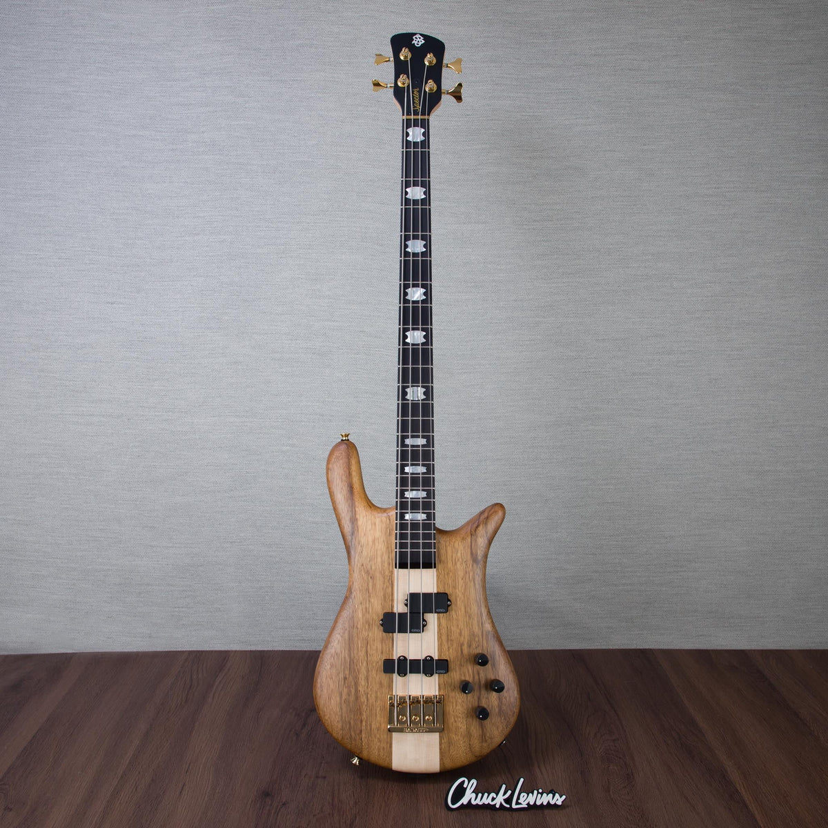 Spector Euro 4 LT Solid Korina Wings Electric Bass Guitar - Natural Satin - CHUCKSCLUSIVE - #NB22944 - View 2 |
