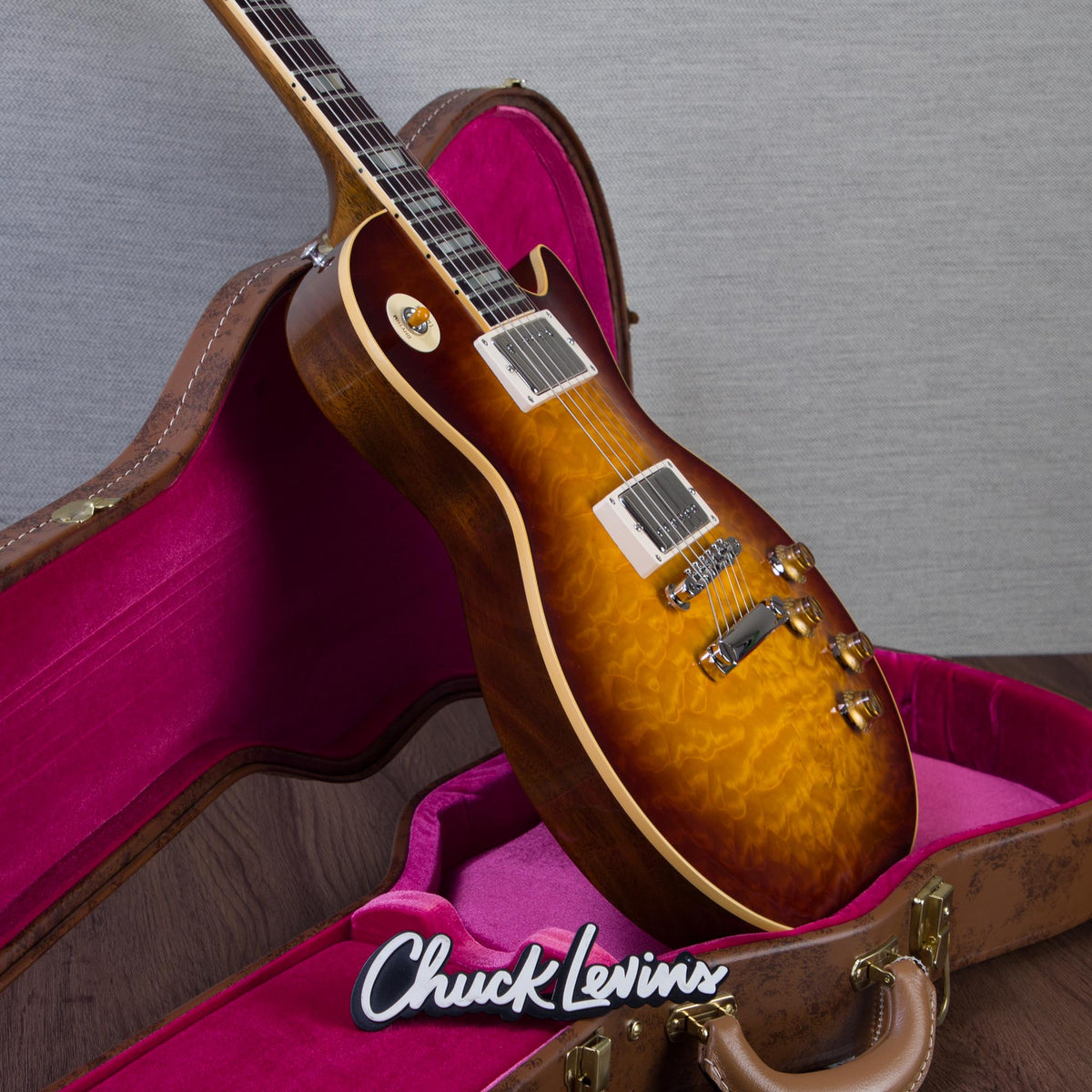 Gibson Custom Shop 1959 Les Paul Standard Reissue 5A Quilt Maple Top Electric Guitar - Faded Tobacco Sunburst -