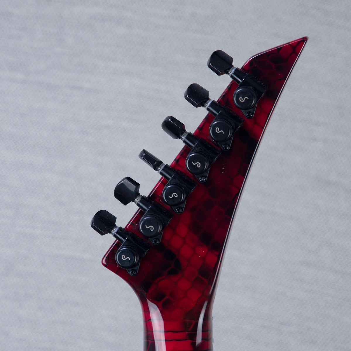 Jackson Custom Shop Warrior Electric Guitar - Snake Skin Red - #J11248 - View 7 | MusicMarket