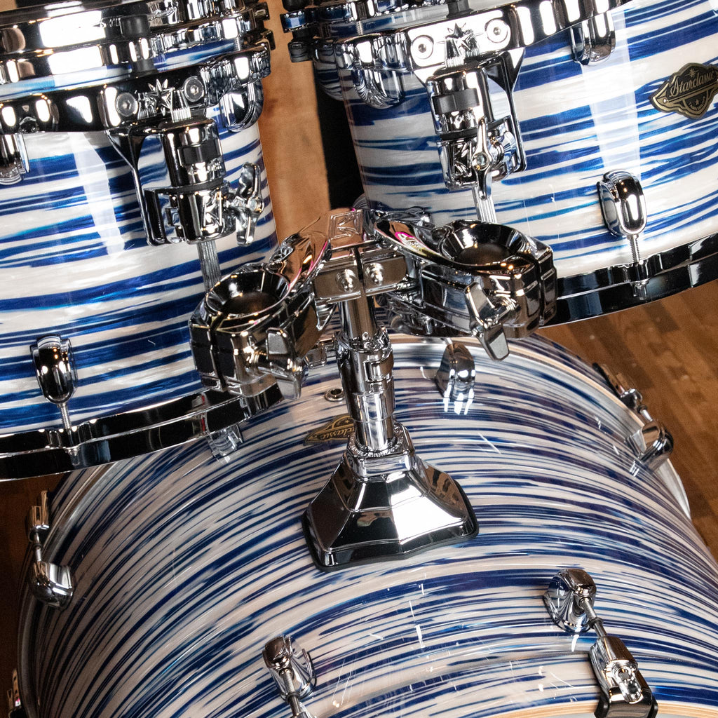 Tama Starclassic Walnut/Birch 5-Piece Shell Pack - Blue and White Oyster - View 7 | MusicMarket