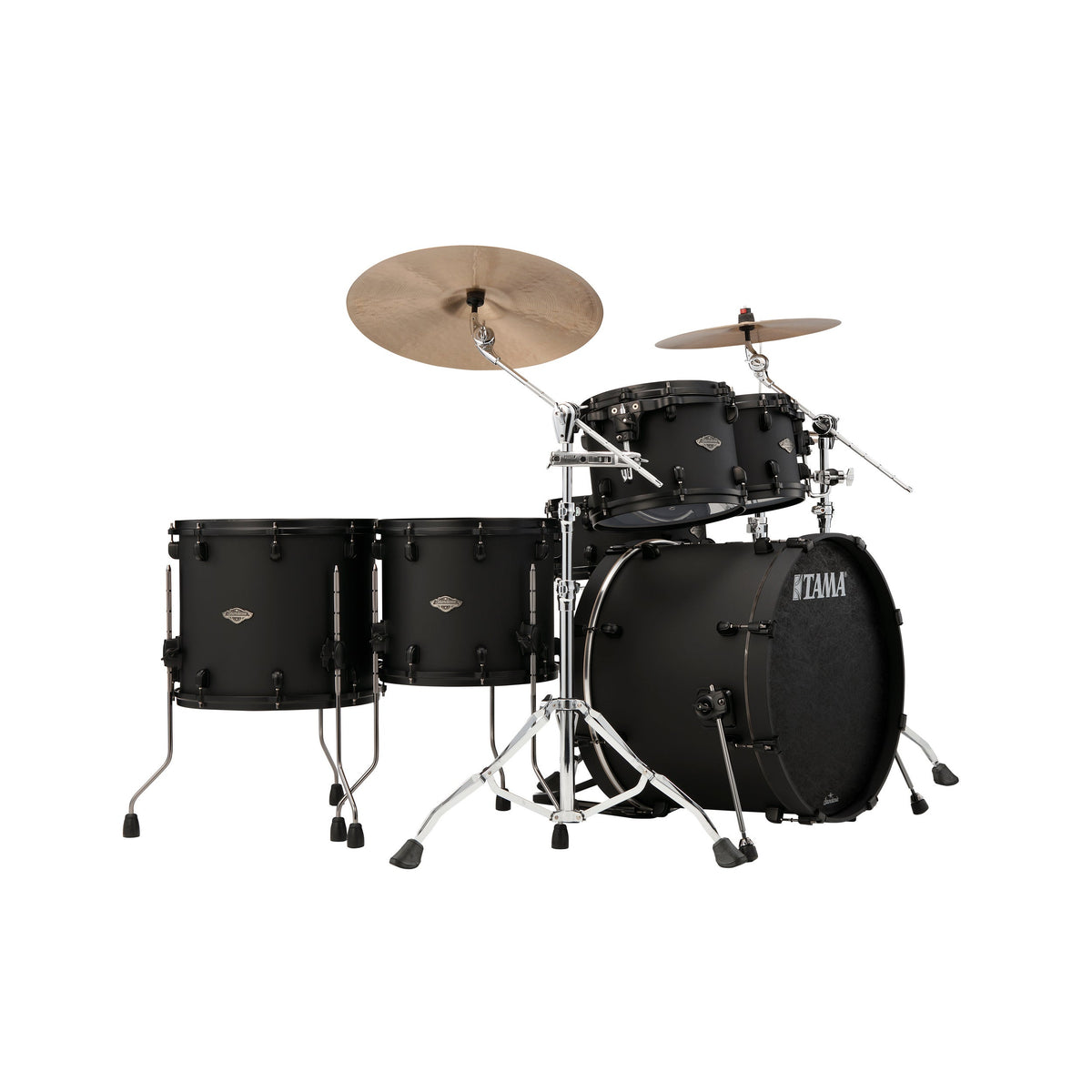 Tama Starclassic Performer 5-Piece Shell Pack with 22-Inch Kick - Flat Black - View 4 | MusicMarket