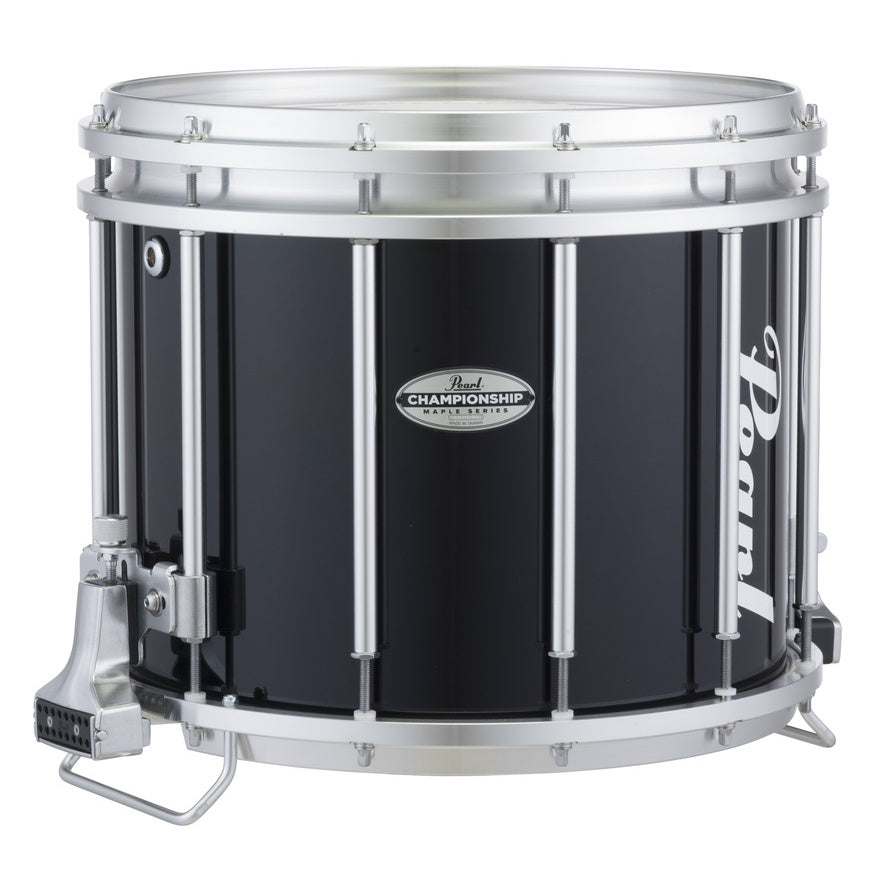 Pearl FFXM1412 14" x 12" Championship Maple Marching Snare Drum - Midnight Black - MusicMarket
